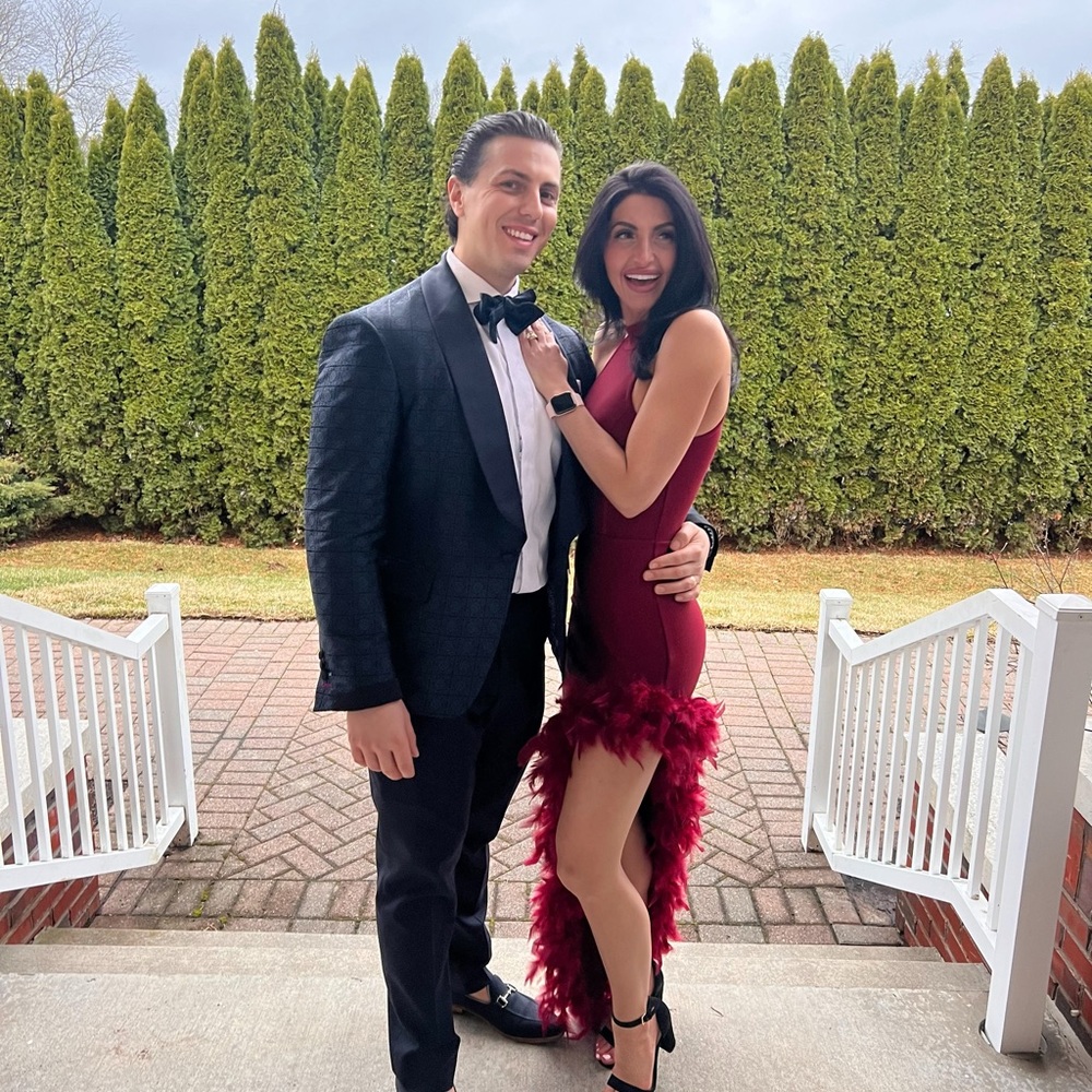XS Burgundy Maxi Dress - Picture 2 of 5